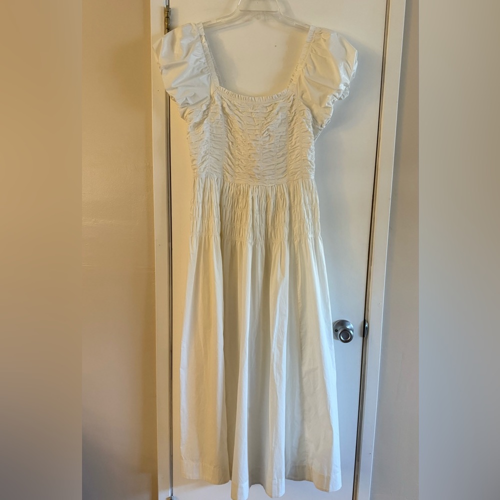 Doen Katherina Shirred Cotton-Voile Midi Dress - Picture 5 of 12